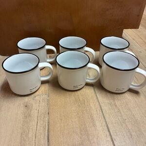 White Ceramic Mug Set w/ words of encouragement